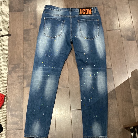 DSQUARED patchwork Kenny jeans, size 50 Italian - Picture 10 of 13